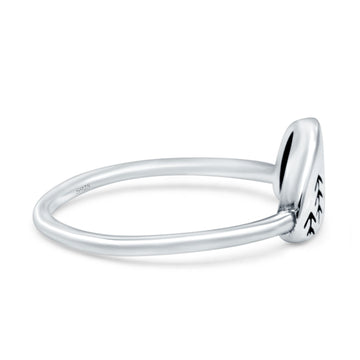 Nature Oxidized Band Solid 925 Sterling Silver Thumb Ring (7mm)